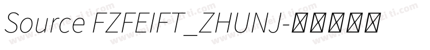 Source FZFEIFT_ZHUNJ字体转换